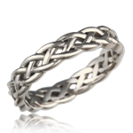 Sculptural Celtic Knot Band in Palladium